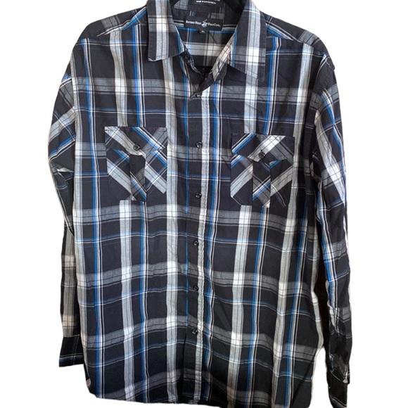 Beverly Hills polo club, button-down, casual shirt P2P:24.5” Length:28” - Picture 1 of 6